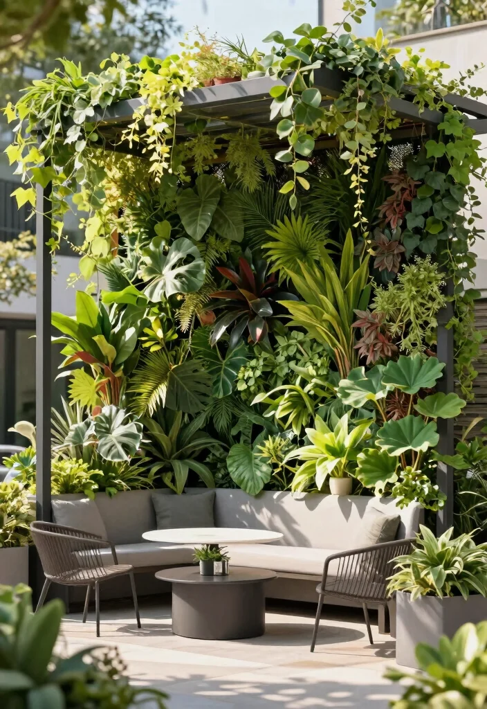 15 Covered Backyard Patio Ideas for All Weather Outdoor Living 11. Vertical Garden Patio Cover 0