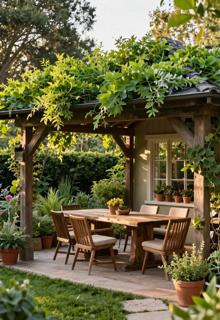 15 Covered Backyard Patio Ideas for All Weather Outdoor Living 3. Green Roof Pavilion 0