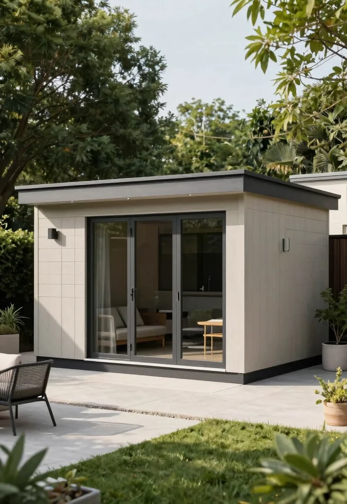 10 Backyard Shed Ideas That Add Storage and Style 24 10 Backyard Shed Ideas for Storage and Visual Interest 4. Chic Modern Shed 0