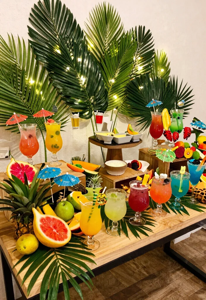 10 Bar Organization Ideas for Home Entertaining 8. Themed Drink Stations 0