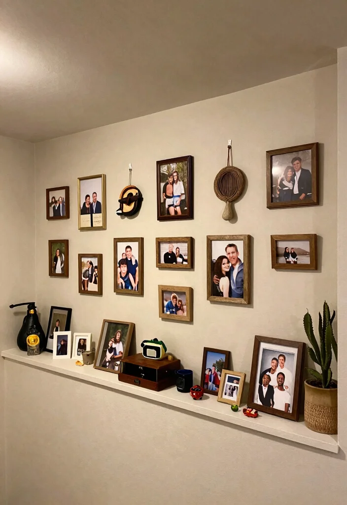 10 Basement Half Wall Ledge Ideas for Function and Display 8. Personal Touches 0