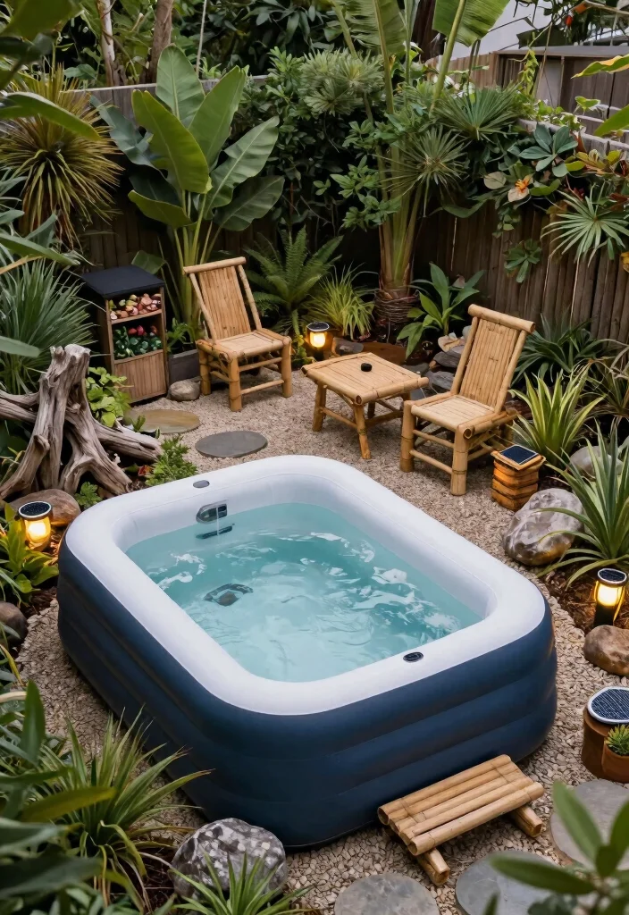 10 Blow Up Hot Tub Backyard Ideas for Budget Friendly Relaxation 6. Eco Friendly Escape 0