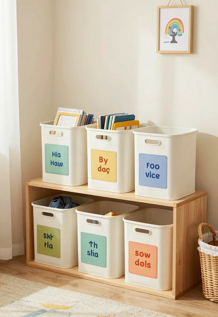 10 Boys Room Organization Ideas for Toys Clothes and Gear 10. Personalized Labels for Everything 0