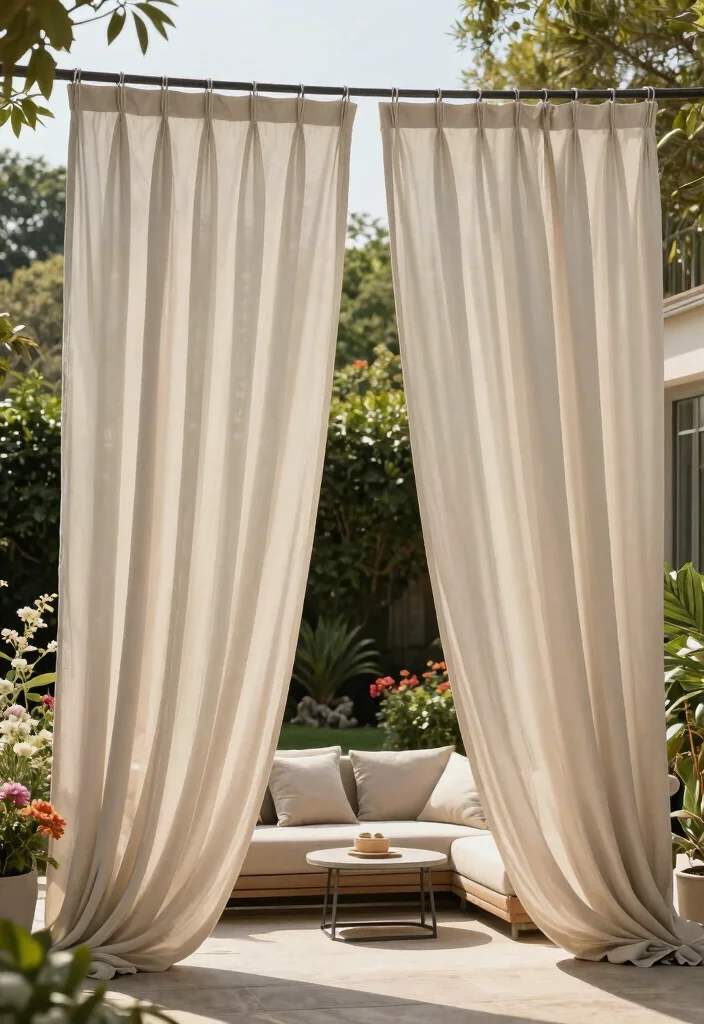 10 Budget Friendly Backyard Shade Ideas That Actually Work 3. Shade from Outdoor Curtains 0