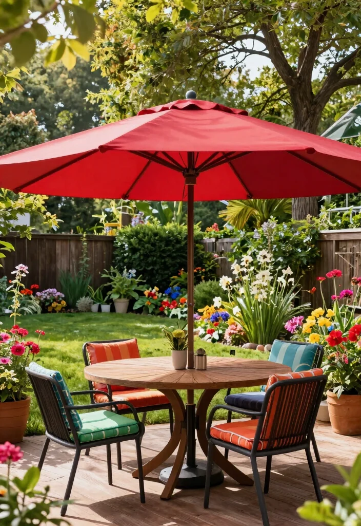 10 Budget Friendly Backyard Shade Ideas That Actually Work 4. Market Umbrellas 0