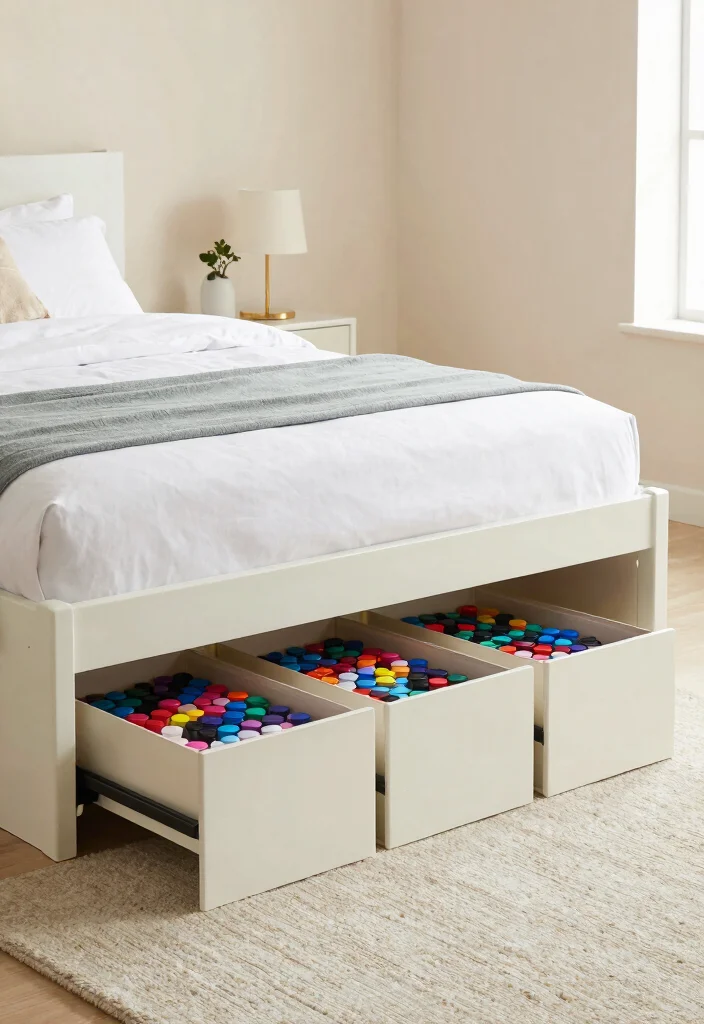 10 Cap Organization Ideas for Closets and Bedrooms 9. Under Bed Storage 0