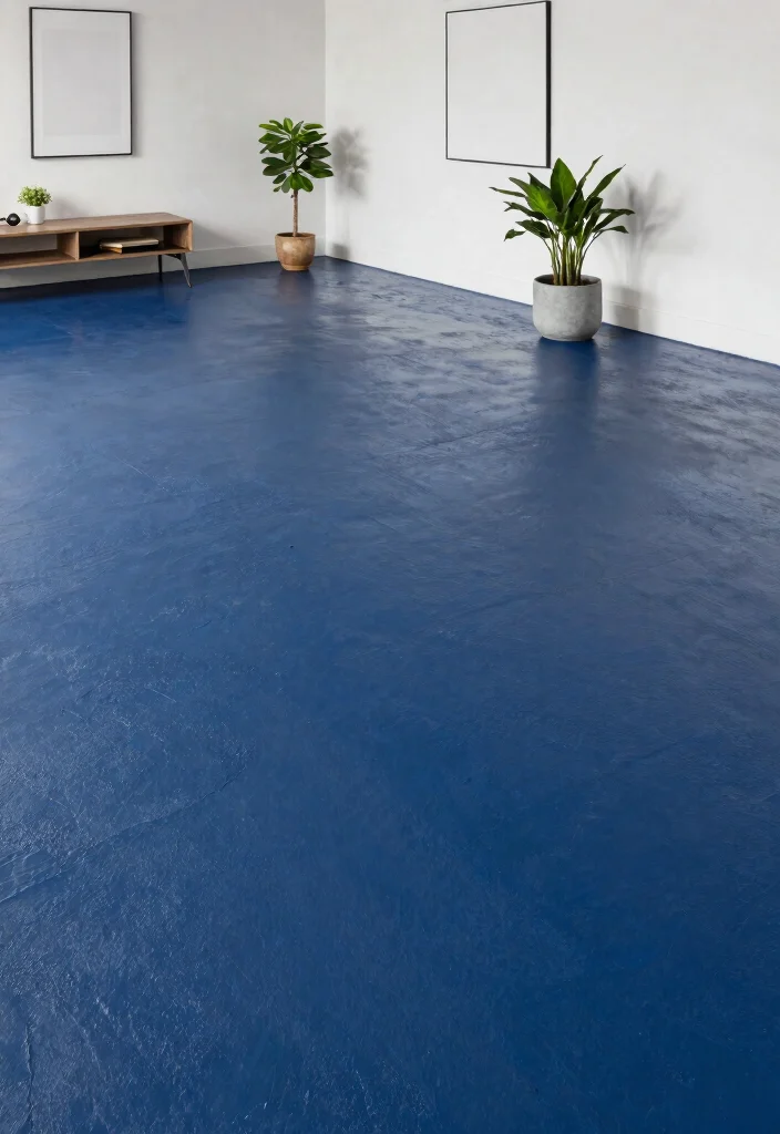 10 Cheap Basement Flooring Ideas That Last 14 10 Cheap Basement Flooring Ideas That Hold Up Well 4. Painted Concrete 0