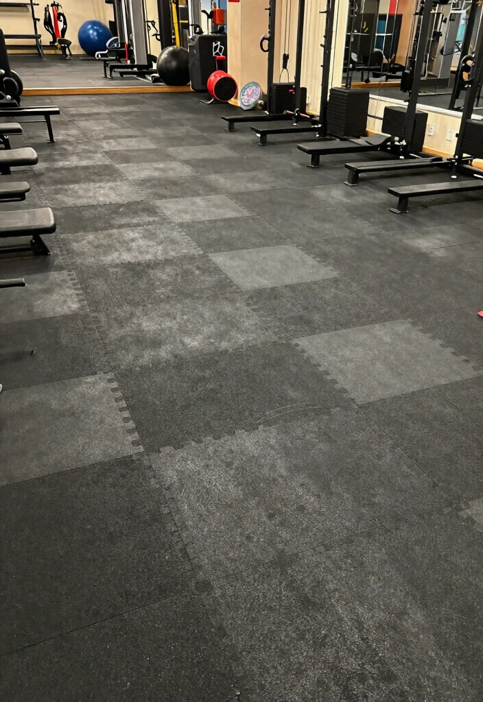 10 Cheap Basement Flooring Ideas That Last 26 10 Cheap Basement Flooring Ideas That Hold Up Well 6. Rubber Flooring 0