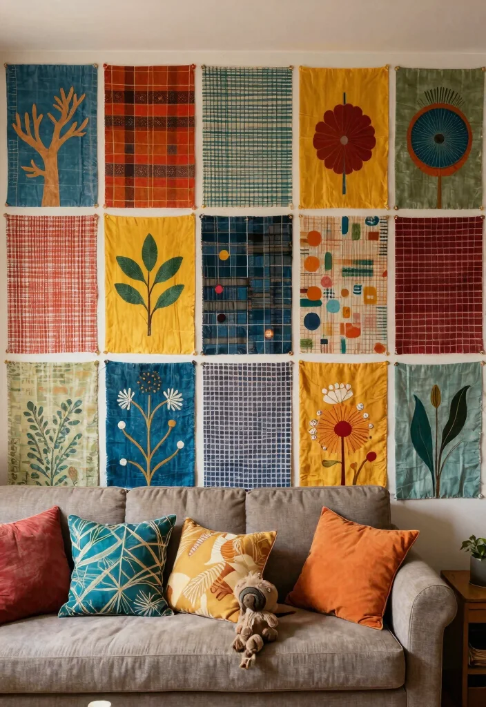10 Cheap Basement Wall Ideas for Budget Remodels 3. DIY Fabric Wall Panels 0