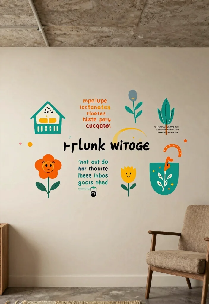 10 Cheap Basement Wall Ideas for Budget Remodels 7. Enhance with Wall Decals 0