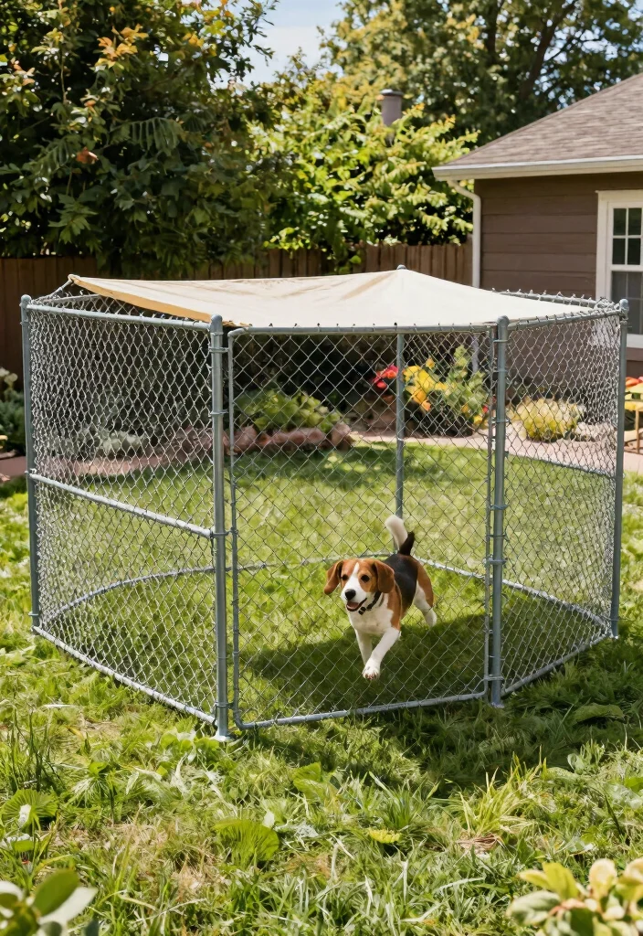 10 Cheap Dog Run Ideas for Backyards That Are Easy to Build and Safe 2 10 Cheap Dog Run Ideas for Backyards That Are Safe and Easy to Build 2. Chain Link Dog Run 0