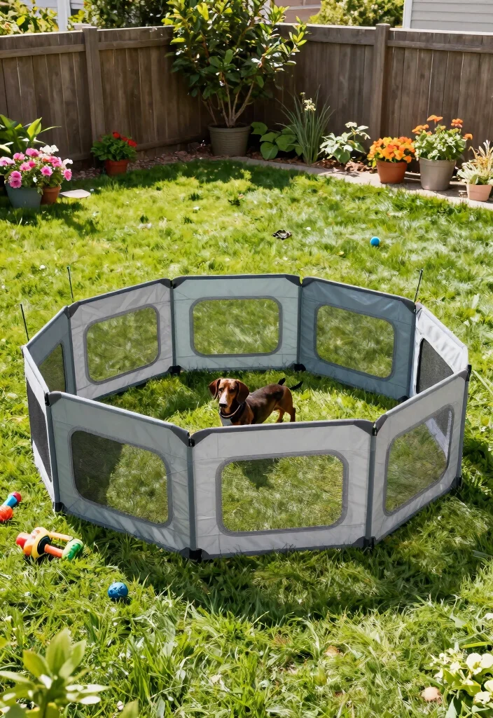 10 Cheap Dog Run Ideas for Backyards That Are Easy to Build and Safe 14 10 Cheap Dog Run Ideas for Backyards That Are Safe and Easy to Build 4. Portable Dog Run 0