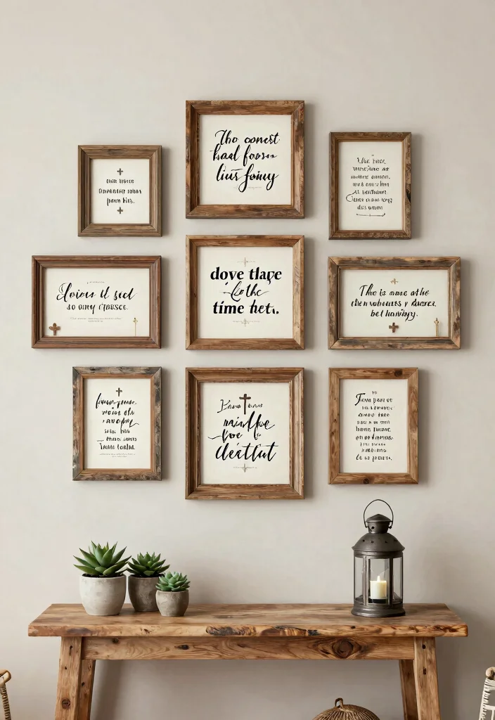10 Christian Wall Decor Ideas for Faith Inspired Homes 1. Framed Scripture Wall Art 0