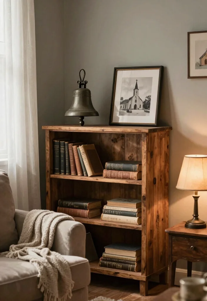 10 Christian Wall Decor Ideas for Faith Inspired Homes 4. Vintage Church Themed Decorations 0