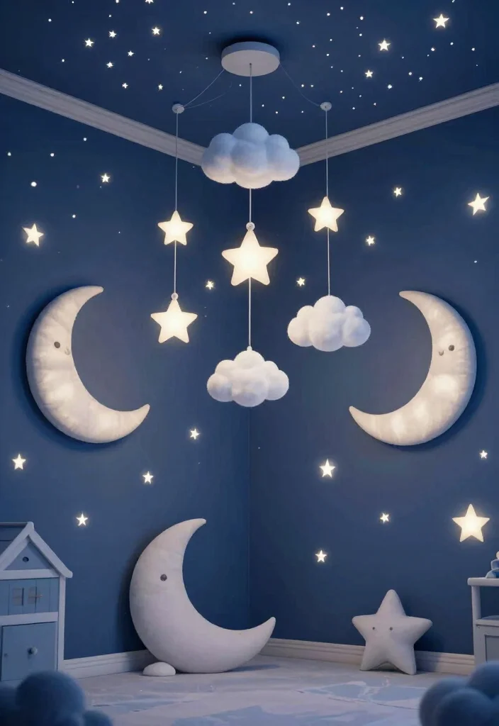 10 Cute Wall Decor Ideas for Playful Interiors 10. Whimsical Celestial Decor 0