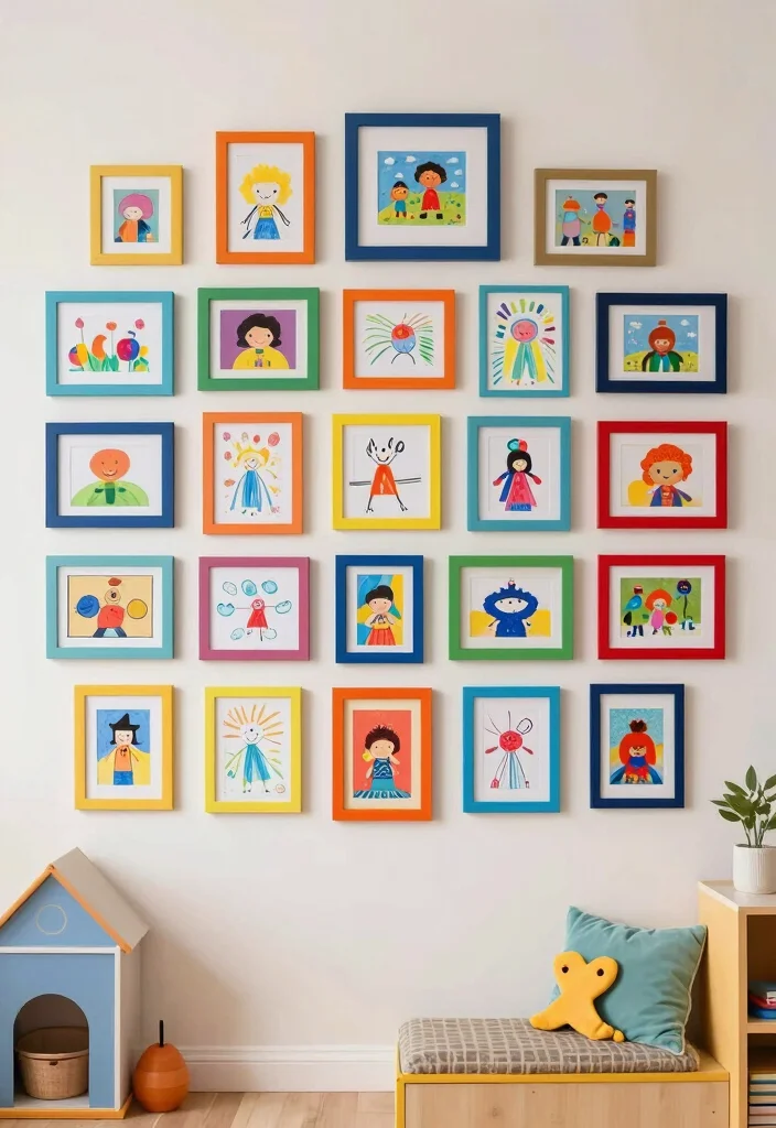 10 Cute Wall Decor Ideas for Playful Interiors 4. Fun Gallery Wall 0