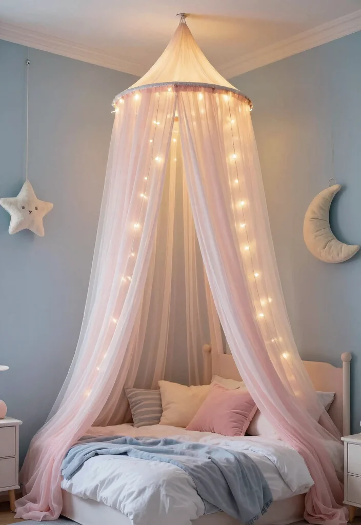 10 Cute Wall Decor Ideas for Playful Interiors 6. Dreamy Canopy Wall Decor 0