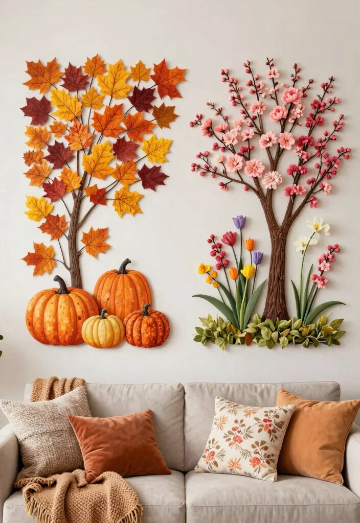 10 DIY Room Wall Decor Ideas with Handmade Touch 10. Seasonal Decor Swaps 0
