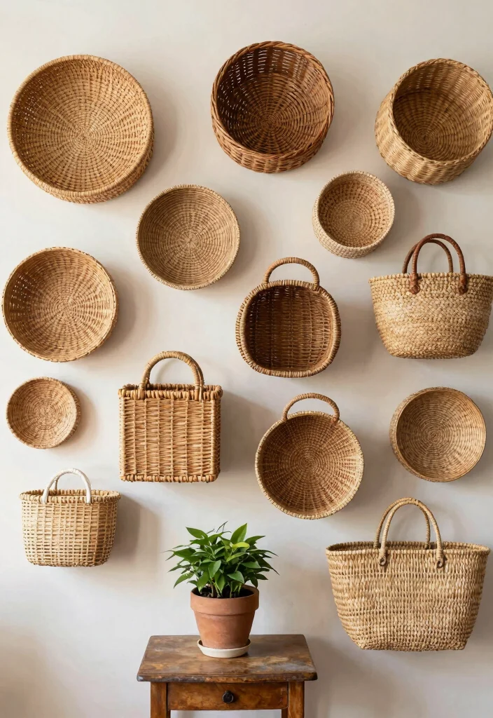 10 DIY Room Wall Decor Ideas with Handmade Touch 2. Woven Basket Gallery 0
