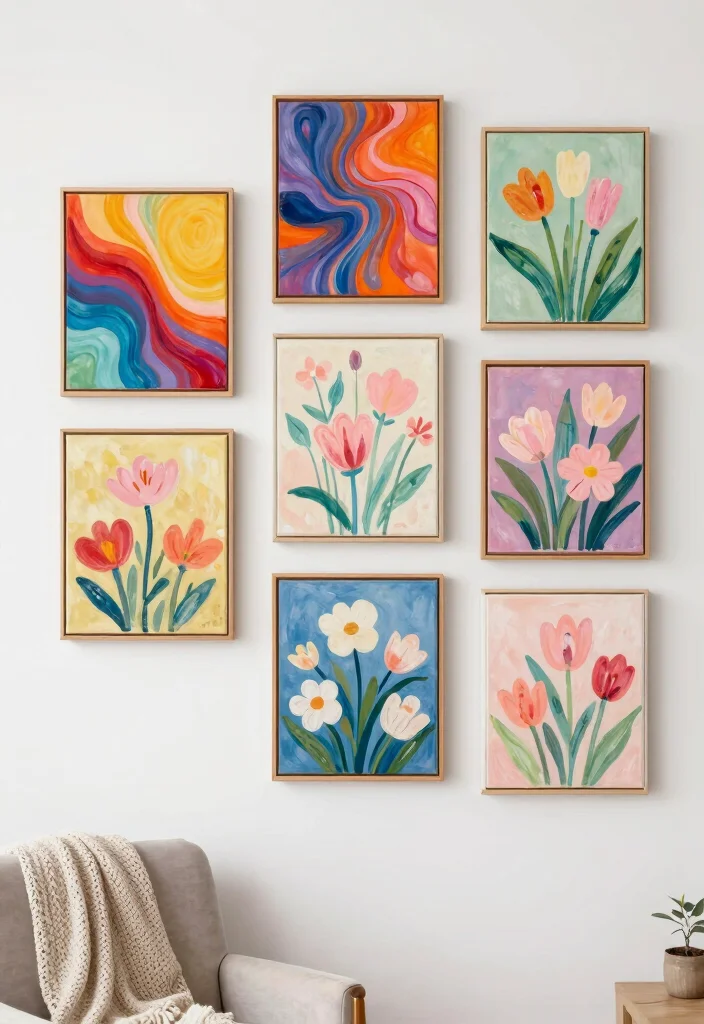10 DIY Room Wall Decor Ideas with Handmade Touch 3. Hand Painted Canvas Art 0