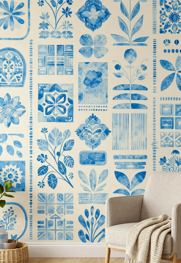 10 DIY Room Wall Decor Ideas with Handmade Touch 5. Stenciled Accent Wall 0