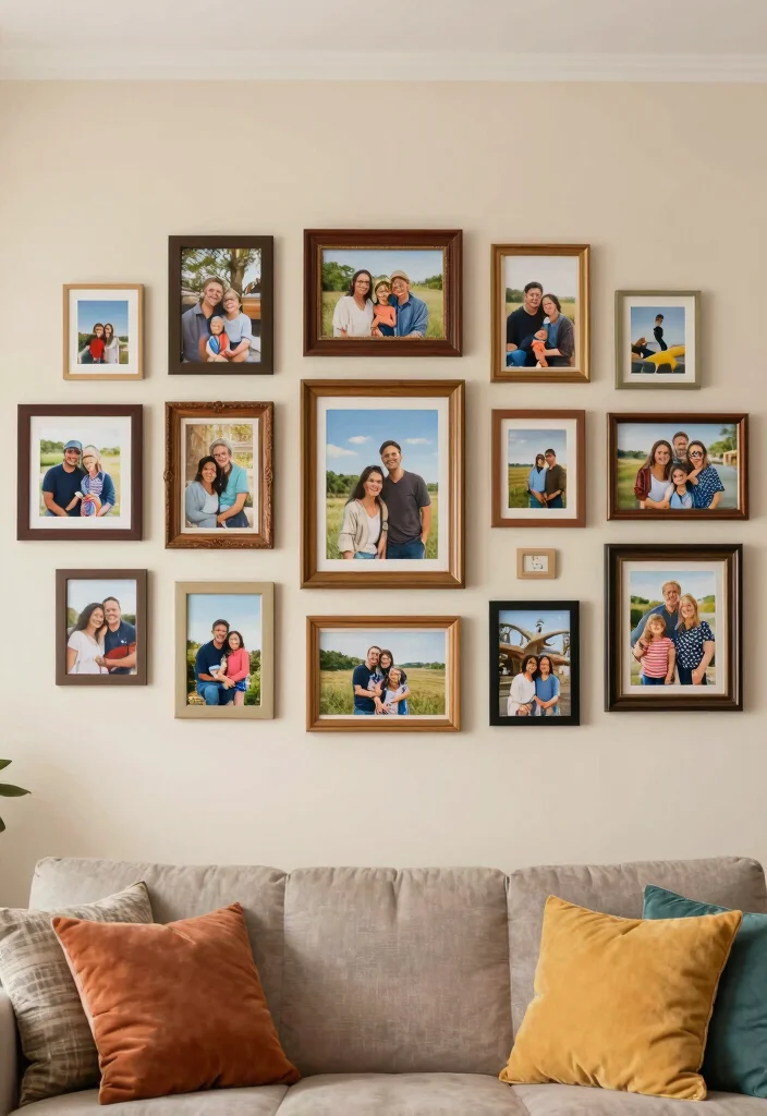 10 DIY Room Wall Decor Ideas with Handmade Touch 6. Gallery Wall of Memories 0