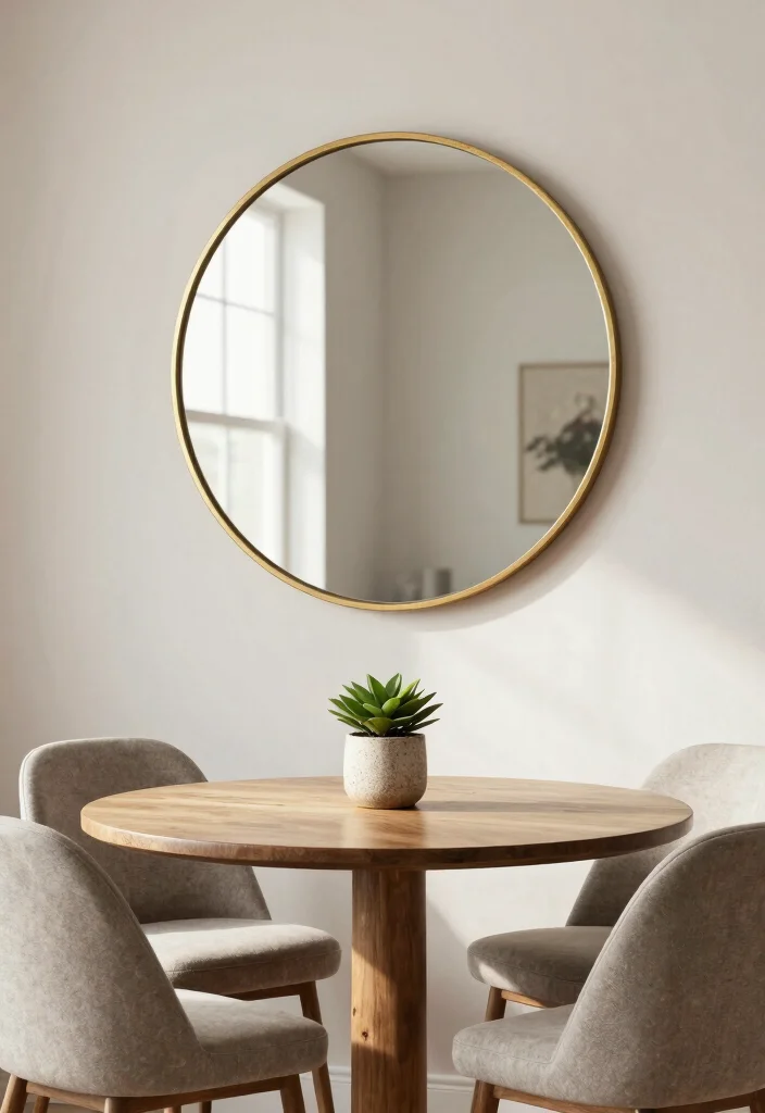 10 Dining Table Wall Decor Ideas for Balanced Layouts 2. Oversized Mirror for Illusion of Space 0