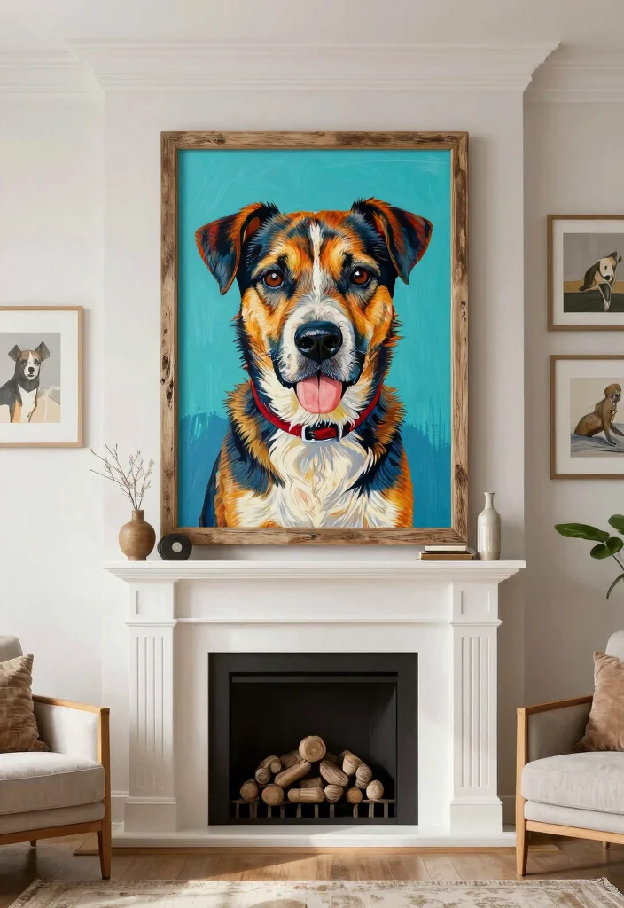 10 Dog Wall Decor Ideas for Pet Lovers 10. Custom Pet Art 0