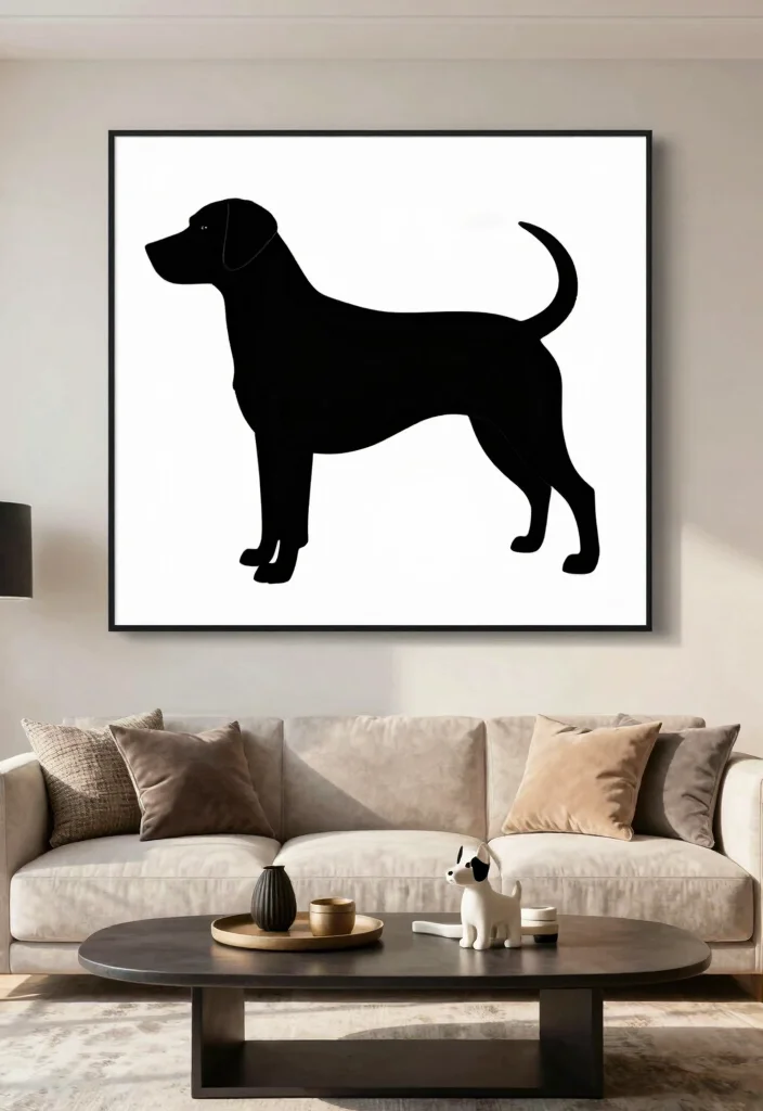 10 Dog Wall Decor Ideas for Pet Lovers 7. Canine Silhouette Art 0