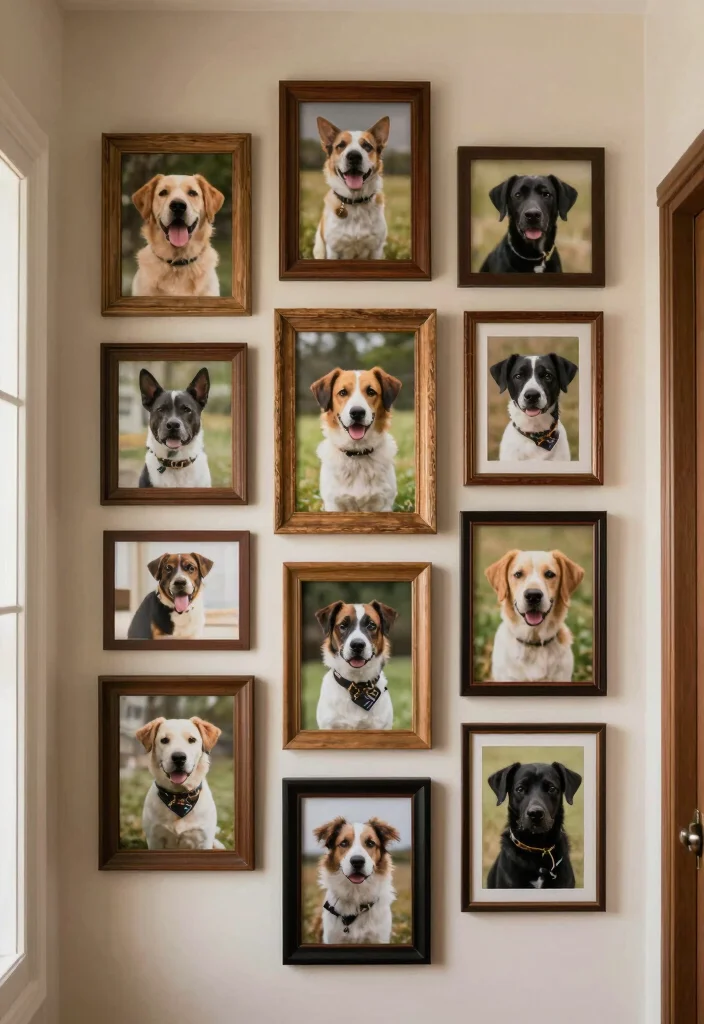 10 Dog Wall Decor Ideas for Pet Lovers 8. Collage of Dog Photos 0