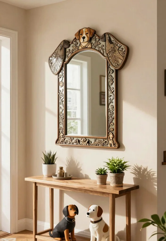 10 Dog Wall Decor Ideas for Pet Lovers 9. Dog Themed Mirrors 0
