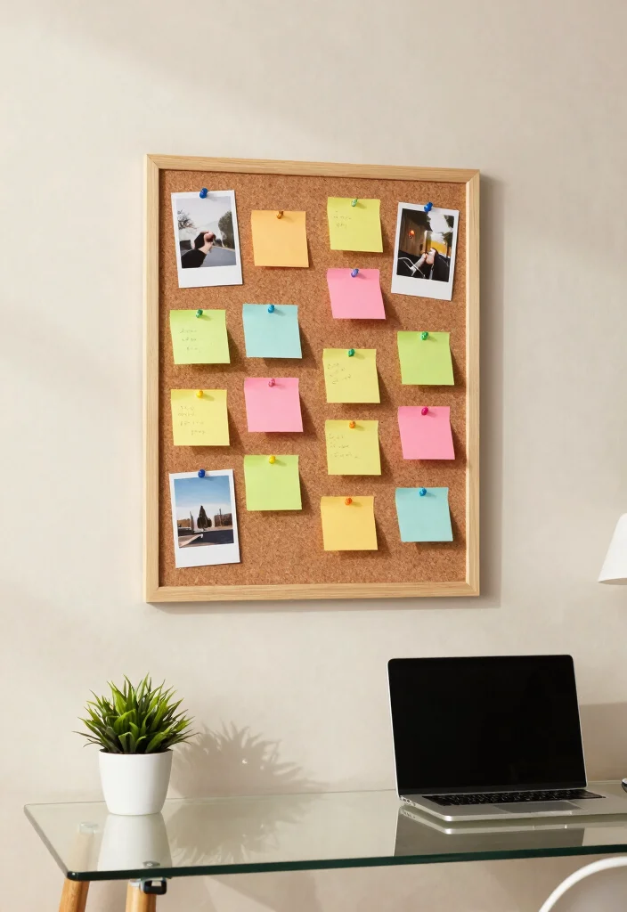 10 Dollar Tree Desk Organization Ideas with a Clean Look 23 10 Dollar Tree Desk Organization Ideas That Look Clean 3. DIY Cork Board Organizer 0