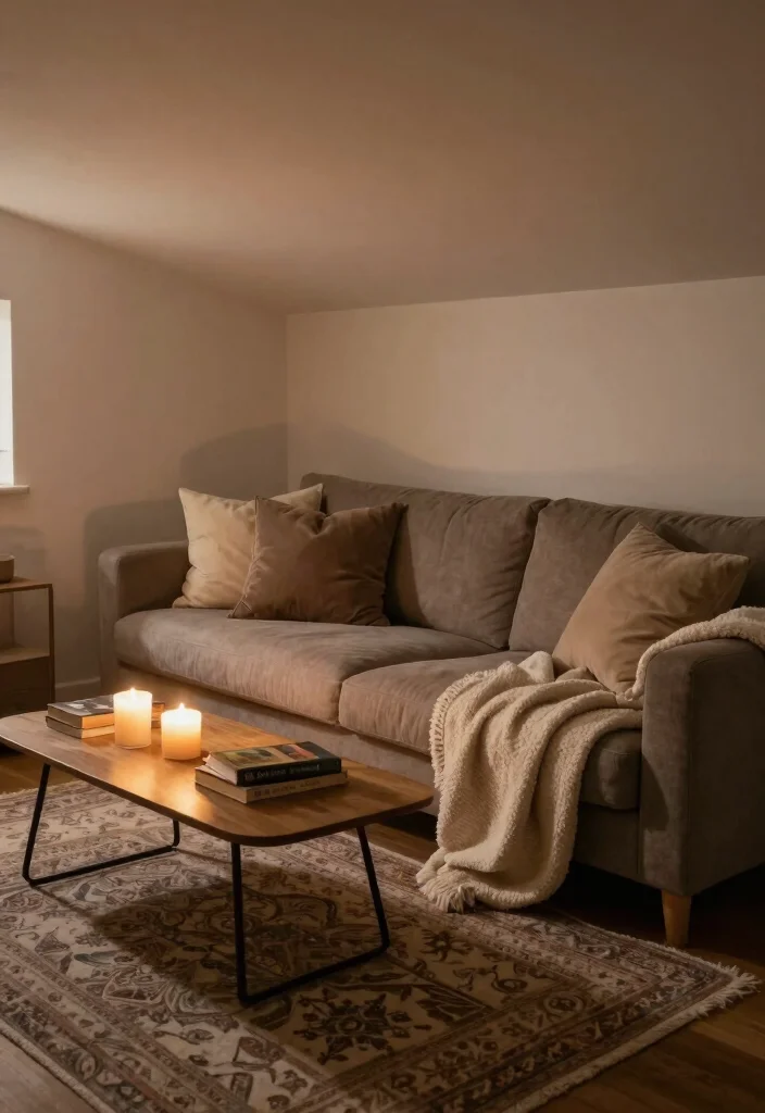 10 Low Basement Ceiling Ideas That Reduce the Closed In Feel 4. Create a Cozy Nook with a Low Sofa 0