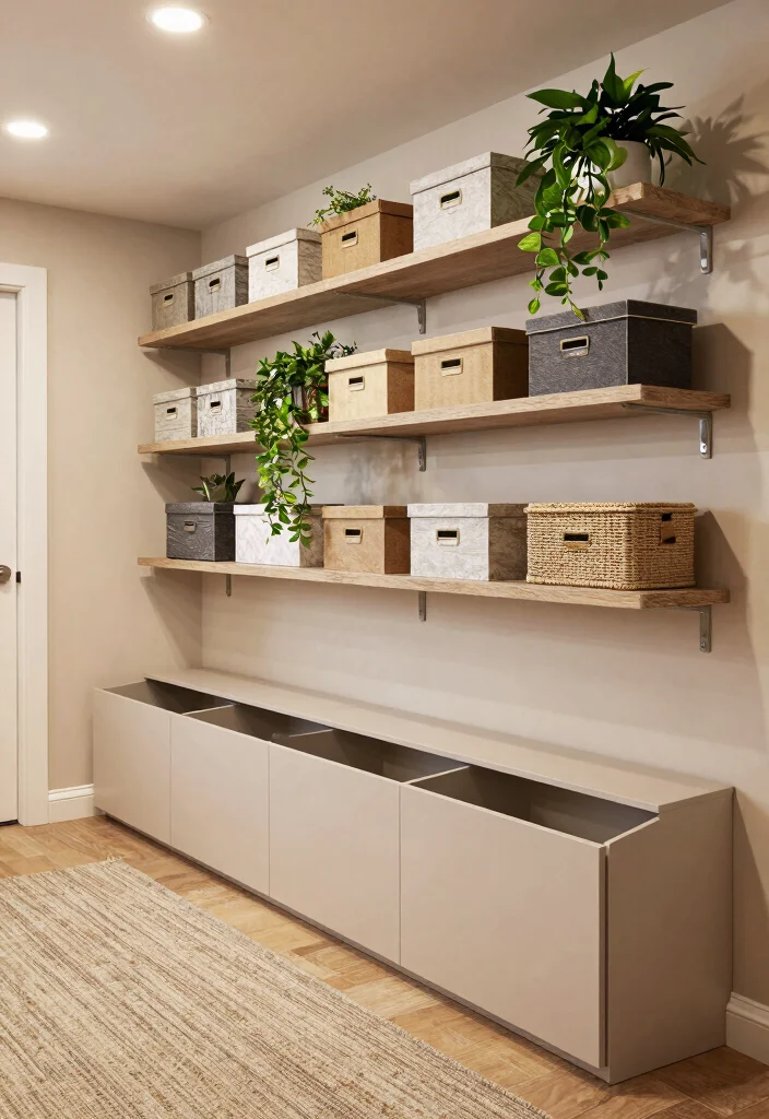 10 Narrow Basement Ideas to Maximize Every Inch 2 10 Narrow Basement Ideas That Use Every Inch Well 2. Stylish Storage Solutions 0