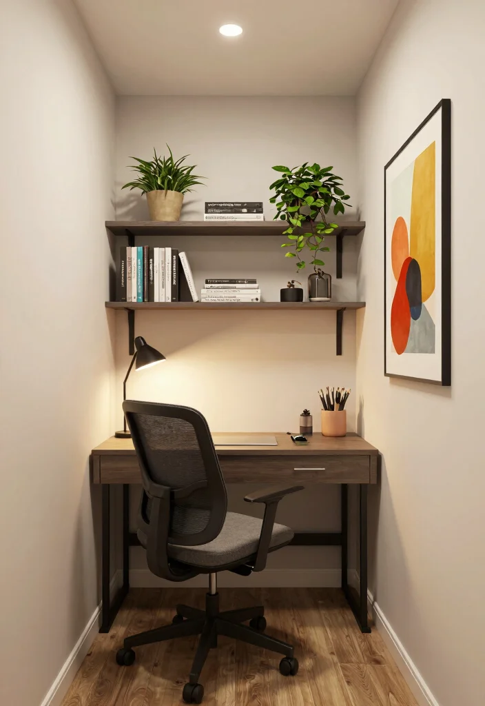 10 Narrow Basement Ideas to Maximize Every Inch 25 10 Narrow Basement Ideas That Use Every Inch Well 5. Home Office Corner 0