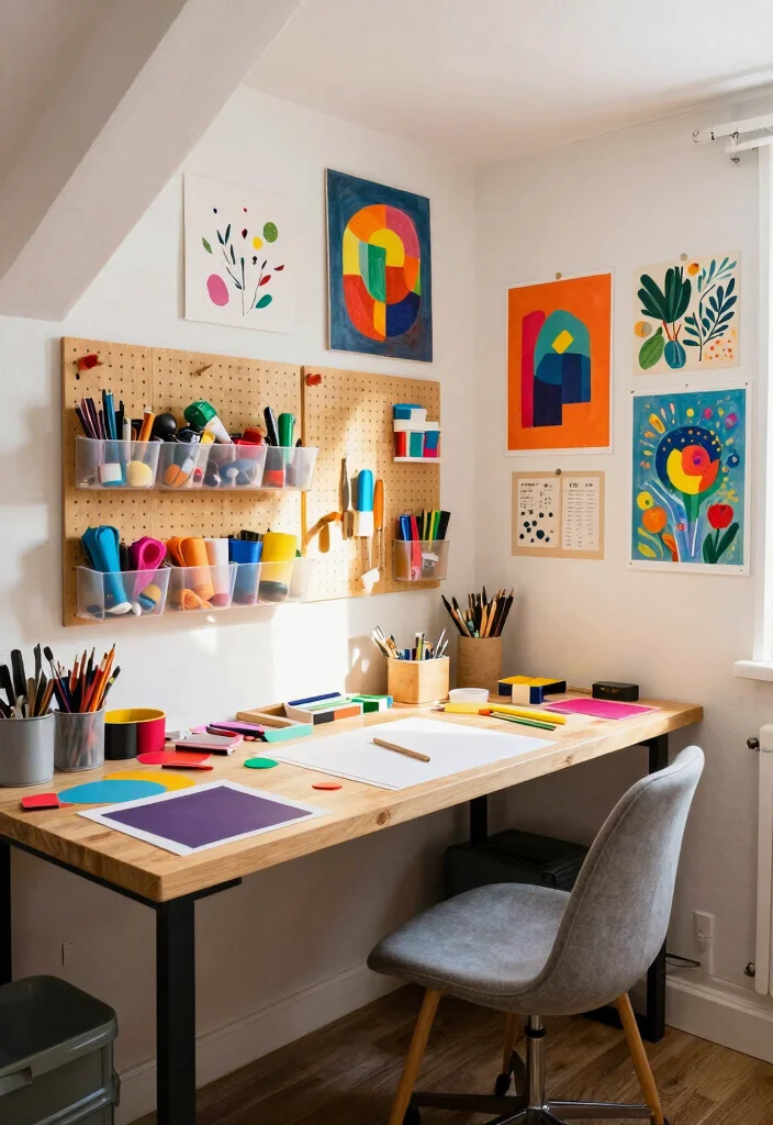 10 Narrow Basement Ideas to Maximize Every Inch 47 10 Narrow Basement Ideas That Use Every Inch Well 7. Craft and Hobby Space 0