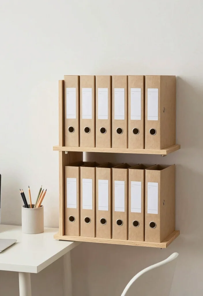 10 Office File Organization Ideas for Paper Control 5. Minimalist Binder System 0