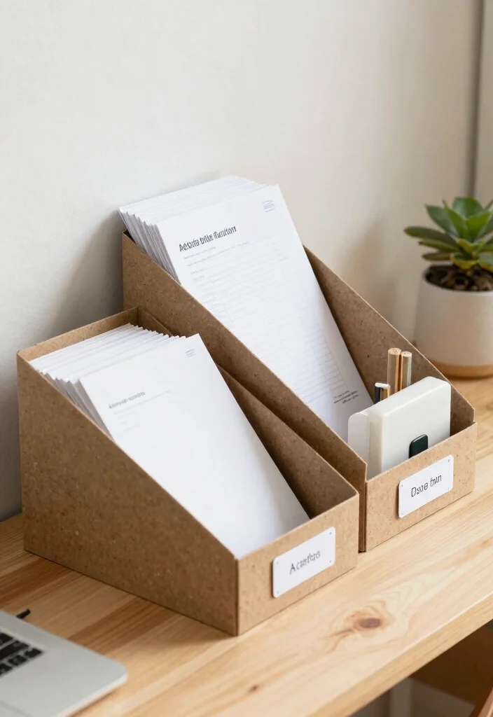 10 Office File Organization Ideas for Paper Control 6. Desktop File Holders 0