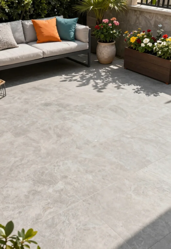 10 Paved Backyard Ideas for Low Maintenance Outdoor Spaces 6. Contemporary Tile Designs 0