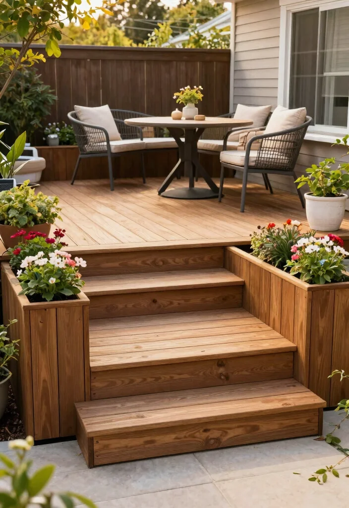 10 Paved Backyard Ideas for Low Maintenance Outdoor Spaces 7. Versatile Decking Options 0