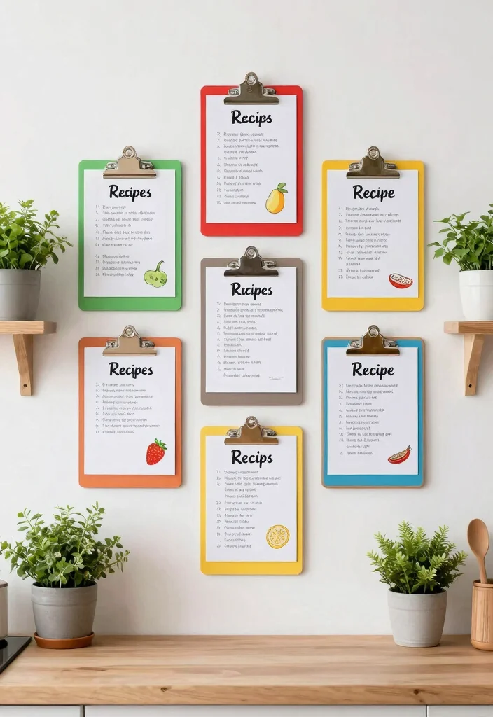 10 Recipe Organization Ideas for Home Cooks 4. Recipe Clipboards 0