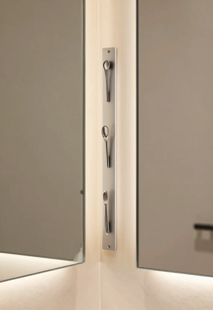 10 Restroom Organization Ideas for Small Bathrooms 3. Magnetic Strips for Small Essentials 0