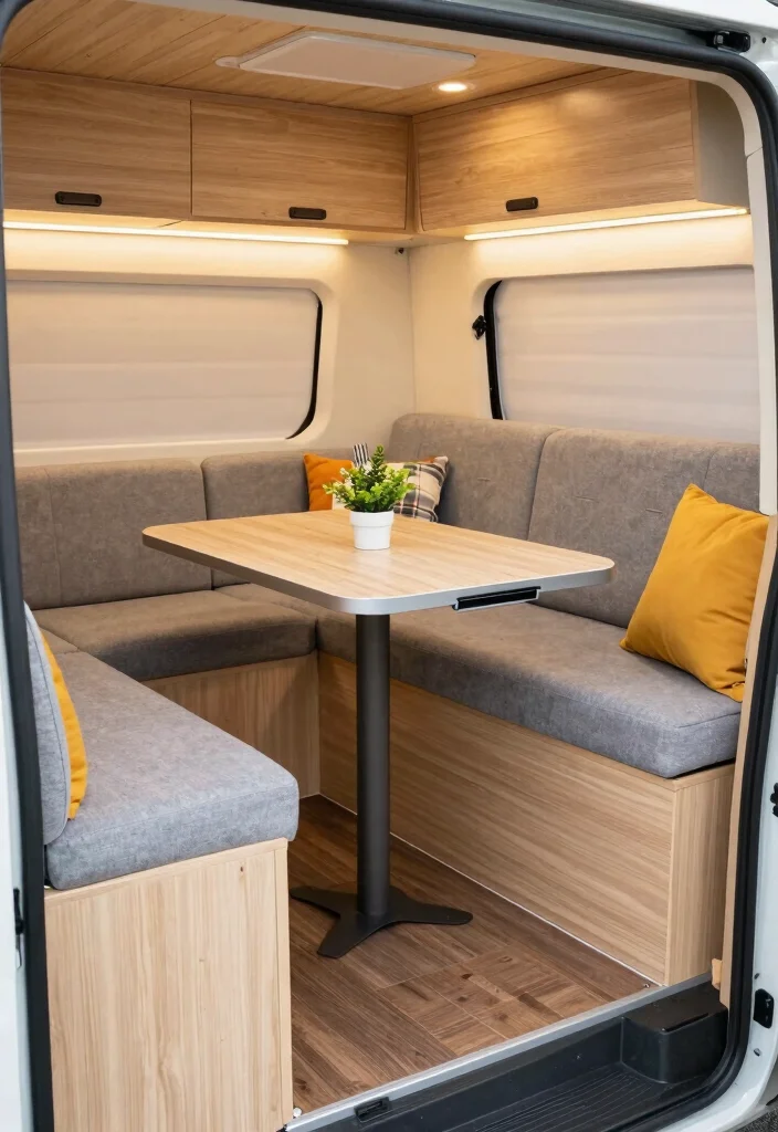 10 Van Organization Ideas for Work and Travel 3. Multi Functional Furniture 0