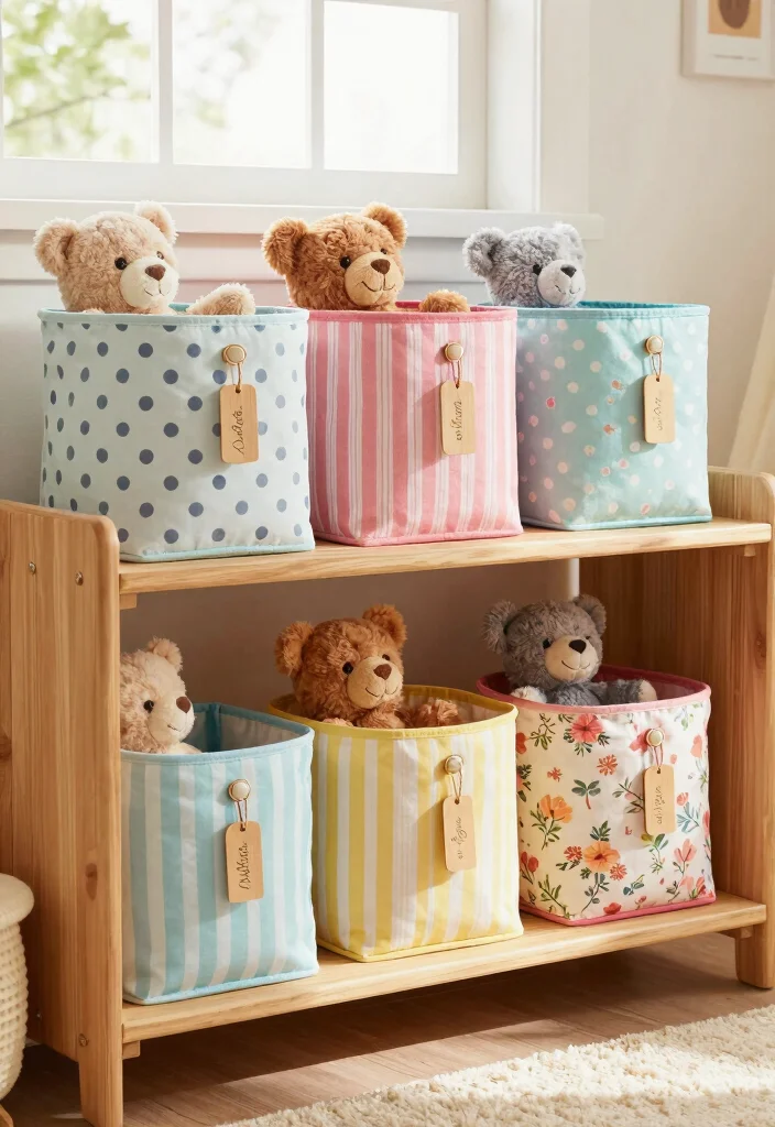 12 Baby Room Organization Ideas for New Parents 1 12 Baby Room Organization Ideas for New Parents 1. Reusable Fabric Bins 0
