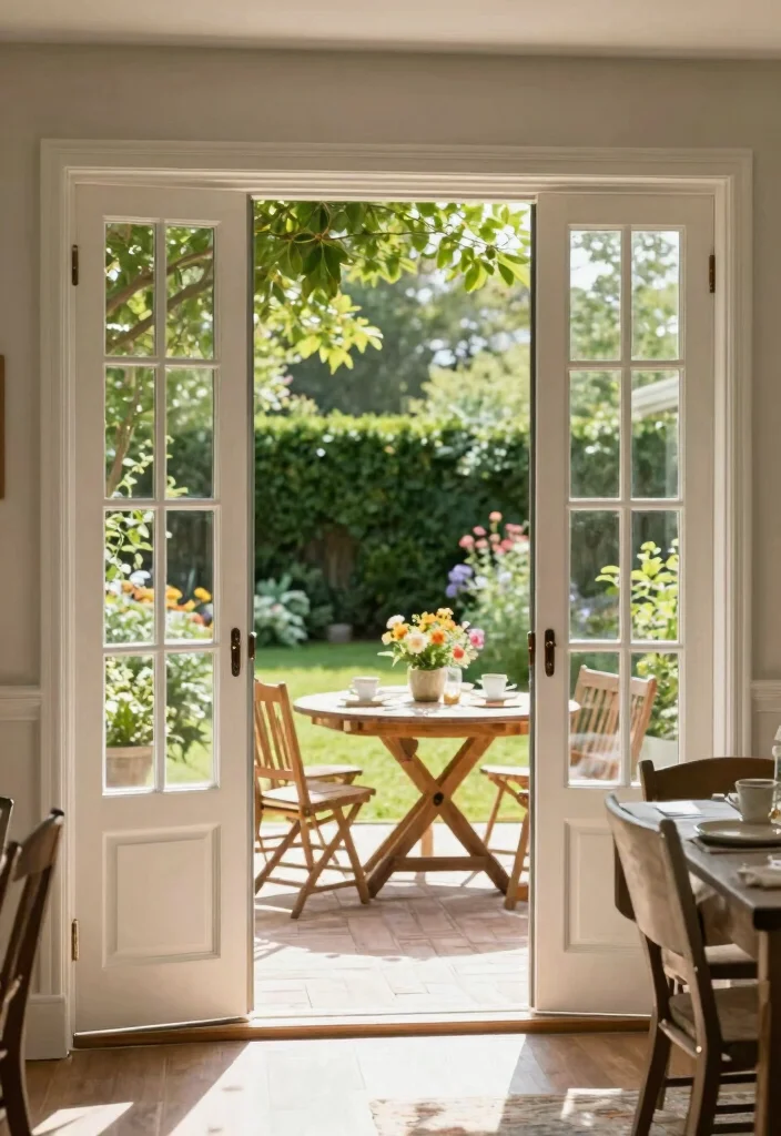 12 Backyard Door Ideas to Connect Indoors and Outdoors 3. Classic French Doors for a Timeless Appeal 0