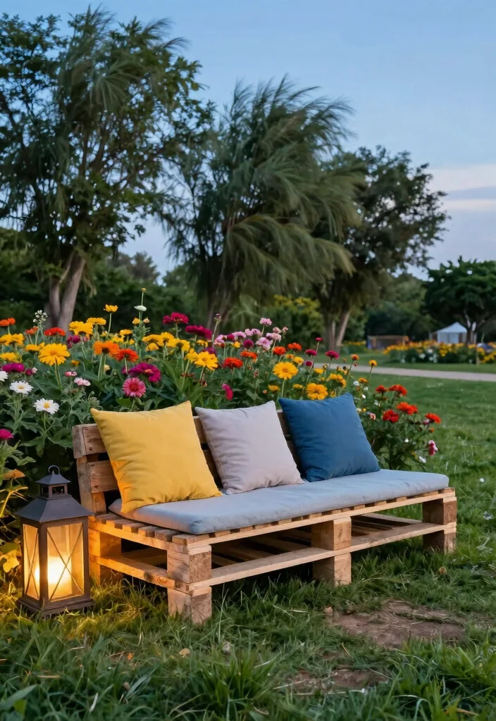 12 Backyard Pallet Ideas for DIY Furniture and Decor 1. Rustic Pallet Bench 0