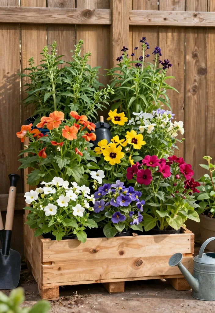 12 Backyard Pallet Ideas for DIY Furniture and Decor 2. Pallet Planters 0