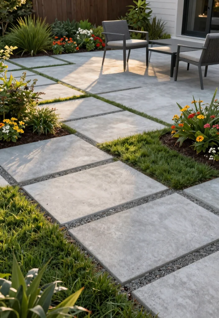 12 Backyard Tile Ideas for Durable and Stylish Outdoor Floors 14 12 Backyard Tile Ideas for Stylish and Durable Surfaces 4. Eco Friendly Concrete Pavers for Modern Appeal 0