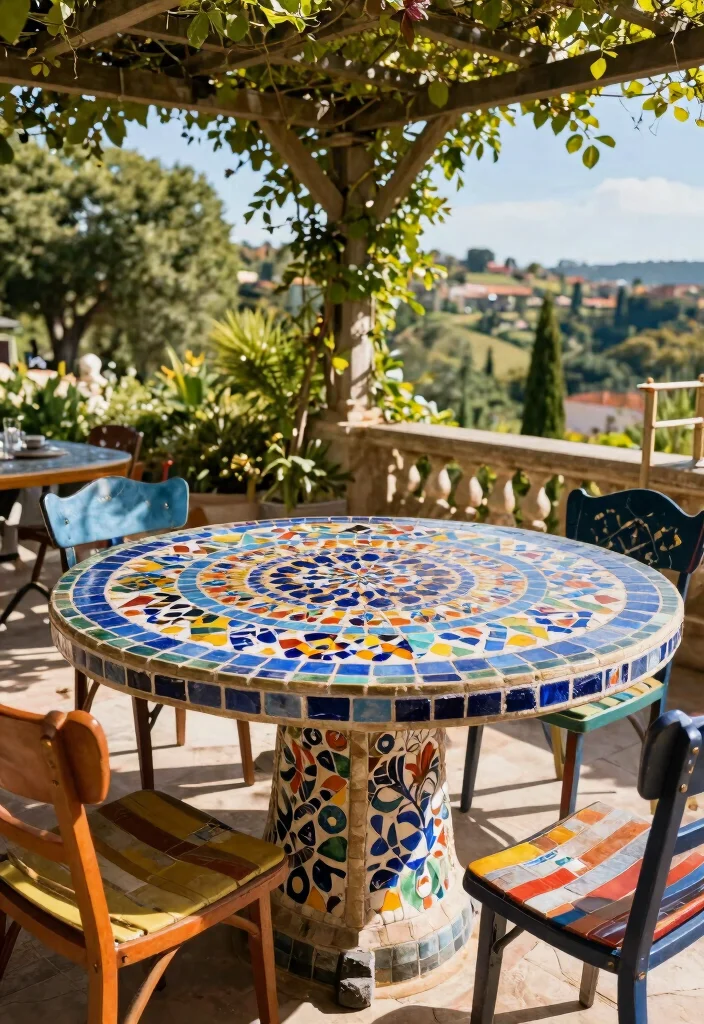 12 Backyard Tile Ideas for Durable and Stylish Outdoor Floors 37 12 Backyard Tile Ideas for Stylish and Durable Surfaces 7. Mosaic Tiles for Artistic Expressions 0