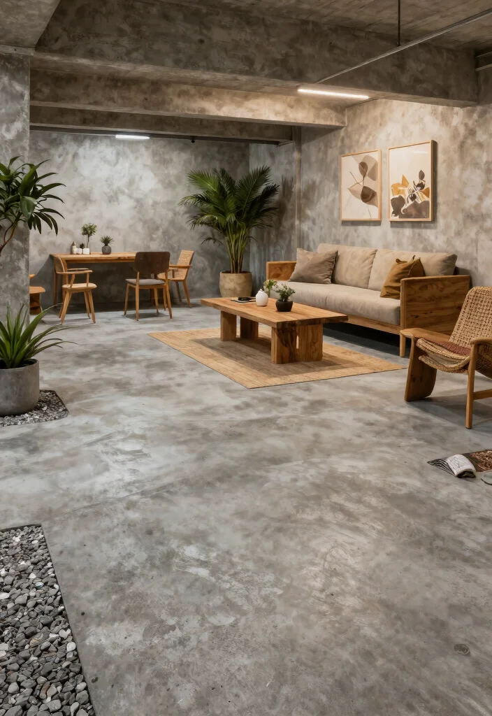 12 Basement Concrete Floor Ideas for Durability and Style 11. Eco Friendly Concrete Solutions 0